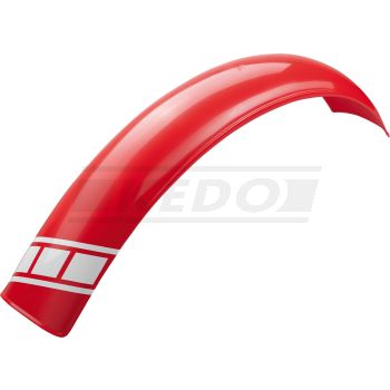 Trial Front Wheel Fender Stilmotor, red coloured, dim. approx.: 740mm long, 100mm wide, max. 135mm radian measure, incl. Speedblock decal