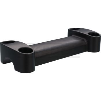 Handlebar Grip 'Sporty', black anodized aluminium, incl. 4 pcs. fixing screws + 4 pcs. black cover caps