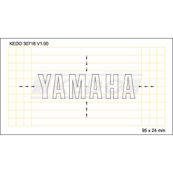 Stencil 95x24mm 'YAMAHA' lettering, 1 piece