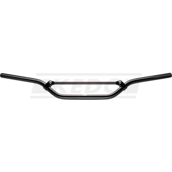 Aluminium Handlebar 'Enduro', high type, severe offset, (screwed-on strut), black, (W:H:D) 800x162x117mm