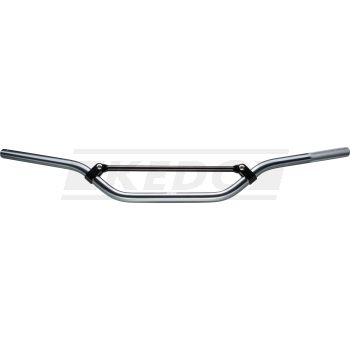 Aluminium Handlebar 'Enduro', High Type, Severe Offset, (Screwed-On Strut), Titanium Coloured, (W:H:D) 800x162x117mm