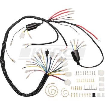 Replica wiring loom KEDO PLUS, crimped internal connections, incl. matching connectors set (allows original connection on vehicle side if modified)