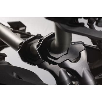 Handlebar Riser, Black, 30mm Rise, 21mm Offset (Vehicle Type Approval for Several Models)