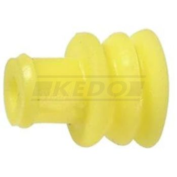 Rubber Cable Seal, Yellow, Suitable for Cable Diameters (Outer) from 1.8-2.4 mm (Complies to our 0.75sq.mm Cords)