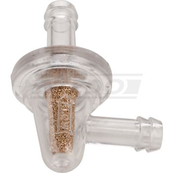 Mini Fuel Filter with 90° angled outlet (Sinter Filter Element), fits 6mm Fuel Line - Replacement see item 40934