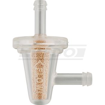 Fuel Filter with 90° angled outlet (Sinter Filter Element), fits 6+7mm Fuel Line - Length/Diameter 36/30mm