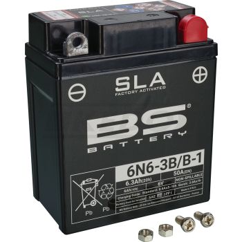 SLA-Batterie 6V / 6.0Ah, wartungsfrei befüllt, auslaufsicher durch SLA- Technologie (ohne Vlies, ohne Gel) Typ 6N6-3B-1 OEM-Vergleichs-Nr. 1E6-82110-19