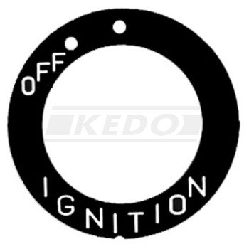 Ignition Switch Label, for 2-Position Main Switch (Universal)