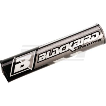 Handlebar Pad Blackbird, black/silver-grey, with lettering, width approx. 245cm, diameter approx. 50mm