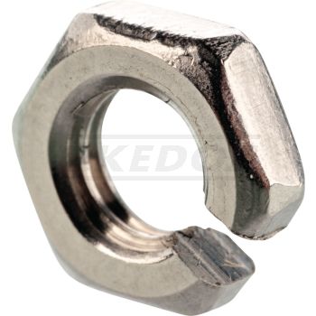 M6 Nut, slotted, for retrofitting to indicator mounting on indicator bolt or throttle/brake/clutch cable