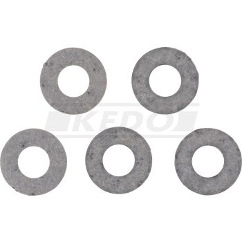 Sealing Washer, Set of 5 (heat+fuel resistant) Application: Fuel Petcock Mounting Screws + Washer Exhaust Heat Shield