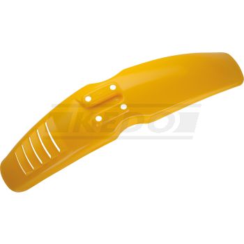 Replica Front Fender 'Export', 'Competition Yellow', with venting slots (OEM mounting holes for easy installation)