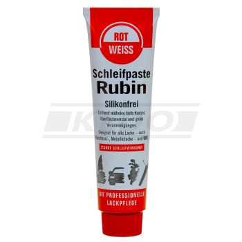 ROT-WEISS Schleifpaste Rubin, 100ml (entfernt tiefe Kratzer, Oberflächen- risse, hinterlässt feine Kratzer --></picture> benötigt Nachbehandlung mit 50278/50266)