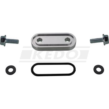 Closing/Cover Plate (fuel tap dummy) for Fuel Tank Restorations, closes the tank opening for the fuel tap to allow rust removal/coating