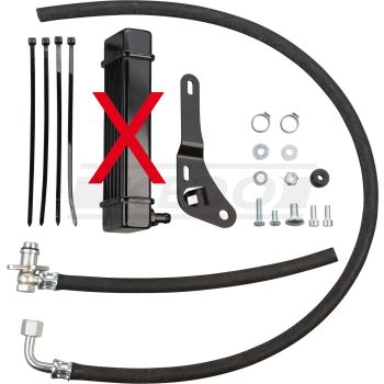 KEDO Mounting Set for Oil Cooler Type 'SLIM' (item 50180/50180JG additionally required), includes bracket and small parts incl. oil lines