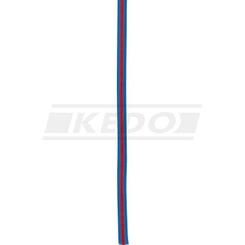 KABEL, 1 Meter 0.75qmm blau-rot (blaues Kabel mit rotem Strich)