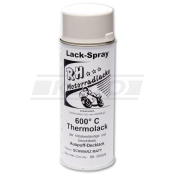 High Temperature Enamel, matt black, heat resistant up to 600°C, 400ml spray can (for header pipe and silencer)