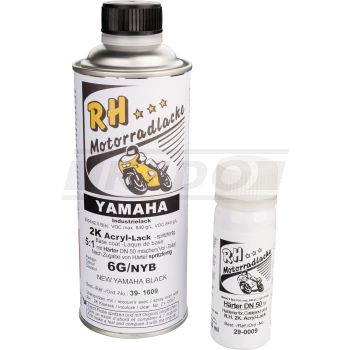 Base Coat without Clear Laquer, 'New Yamaha Black', (NYB), 375ml, 2K