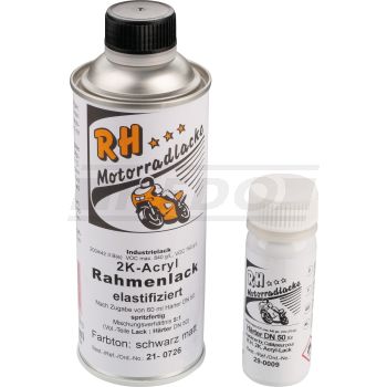 Peinture de cadre bi-composant, noir mat, 375ml, durcisseur inclus