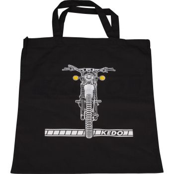 Shopping Bag Black, XT500 print, dim. approx. 38x42cm, 100% cotton (two-colour screen print)