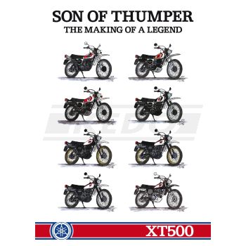 40 Years XT500 Poster 'Son of Thumper', Size 50x70cm, Upright Format, 4c Digital Print On High Gloss Paper
