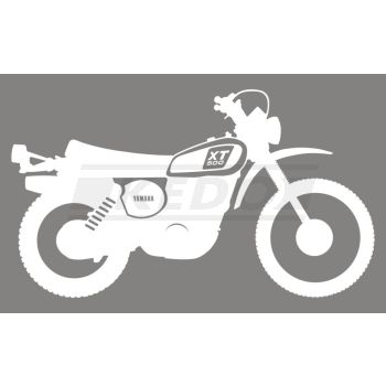 XT500'78 Sticker, stylised '78 model, white, size approx. 100x58mm, 1 piece