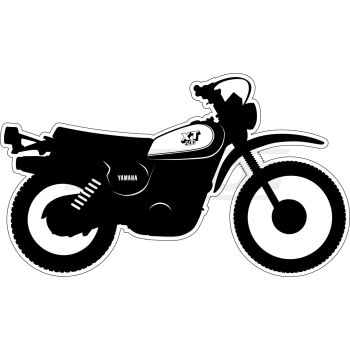 XT500'80 Sticker, stylised '80 model, glossy black, size approx. 100x58mm, 1 piece