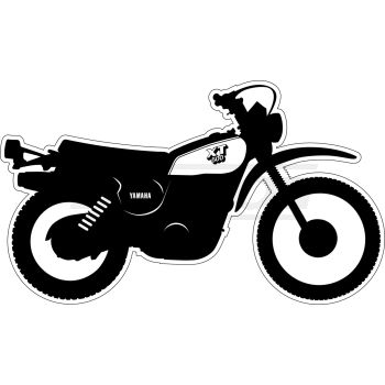 XT500'81 Sticker, stylised 1981-1985 model, glossy black, size approx. 185x108mm, 1 piece