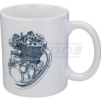 China Mug '500cc' with stylized SR/XT500 engine, approx. 300ml