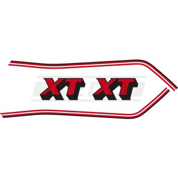 Fuel Tank Decal XT400 1981/1982, type 5FO red/black/white, left/right, can be painted over