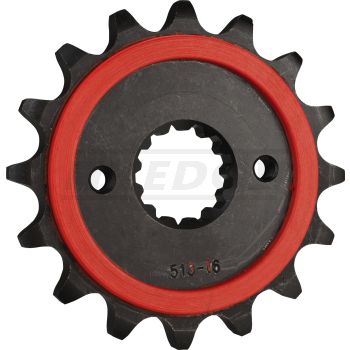 16T Sprocket, two-sided rubberised for noise reduction