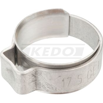 Oil Hose Clamp (1 ear clamp for single use, pliers or side cutter required), stainless steel, 1 piece