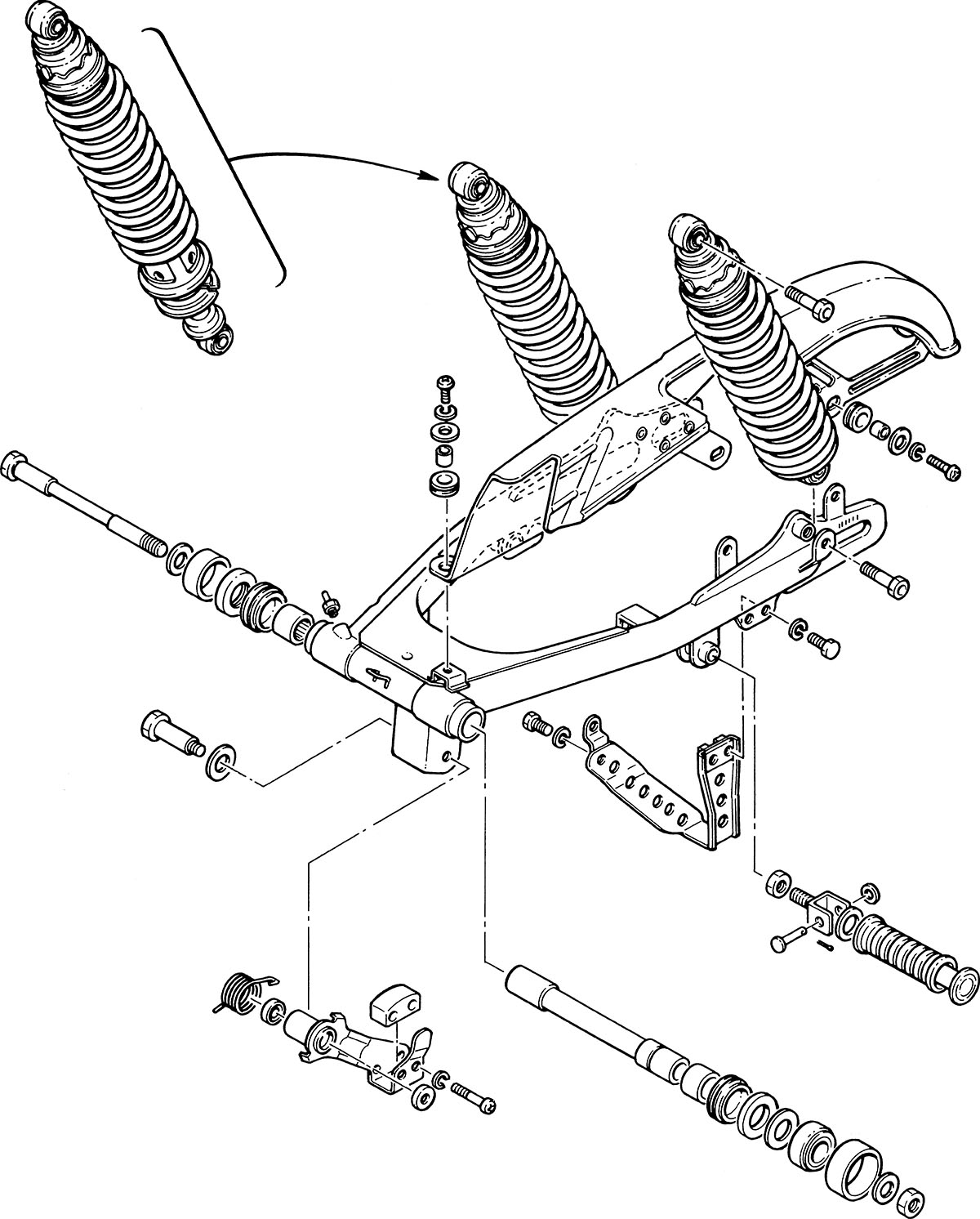 Rear Arm & Rear Cushion & Chain Case